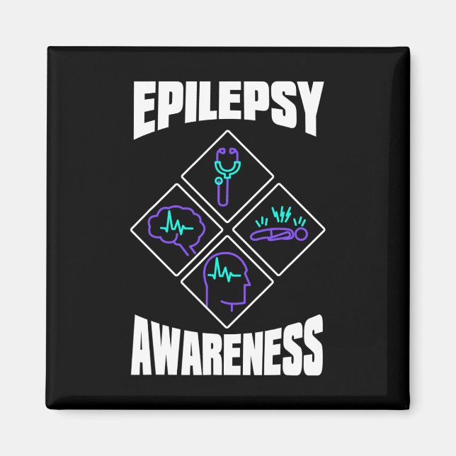 Imán Epilepsia Awareness Specialist Epileptic Warrior S (Frente)