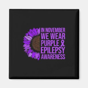Imán Epilepsia Awareness Sunflower En Noviembre Usamos 
