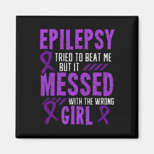 Imán Epilepsia Día del Guerrero Epiléptico Chica Púrpur