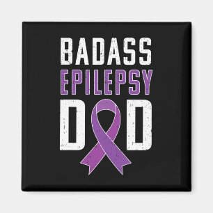 Imán Epilepsia Epilepsy Dad Purple Ribbon