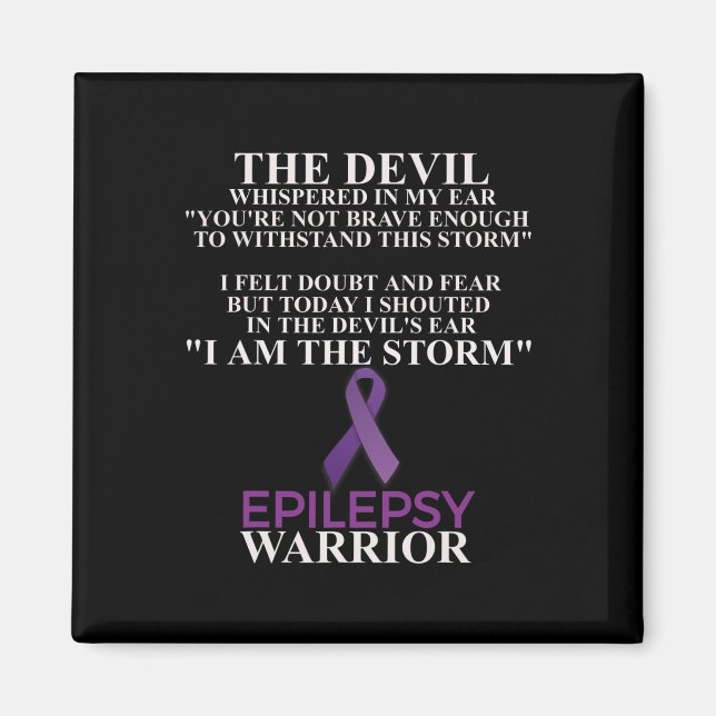 Imán Epilepsia Warrior Awareness Christian Faith (Frente)