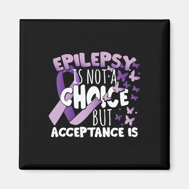 Imán Epilepsy Awarenes Púrpura Cinta (Frente)