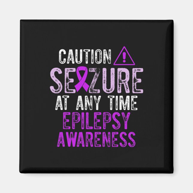 Imán Epilepsy Awareness Epileptic Warrior Survivor 5  (Frente)