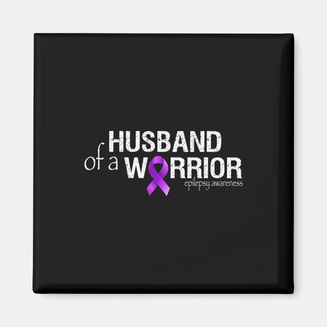 Imán Epilepsy Awareness Month Husbynd Of A Warrior Purp (Frente)