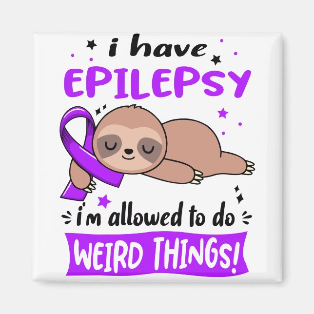 Imán Epilepsy Awareness Month Ribbon Gifts (Frente)