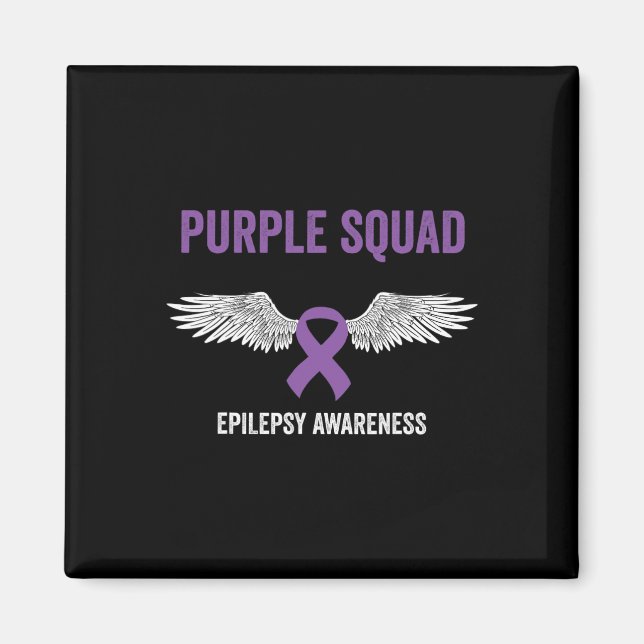 Imán Epilepsy Awareness Purple Ribbon - Epilepsy Awaren (Frente)
