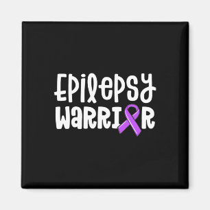Imán Epilepsy Warrior Kids Purple Ribbon Awareness Muje