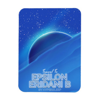 Imán Epsilon Eridani b afiche de viajes de ciencia ficc