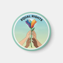 Imán Equal Rights Rainbow Flower – Diversity and Unity