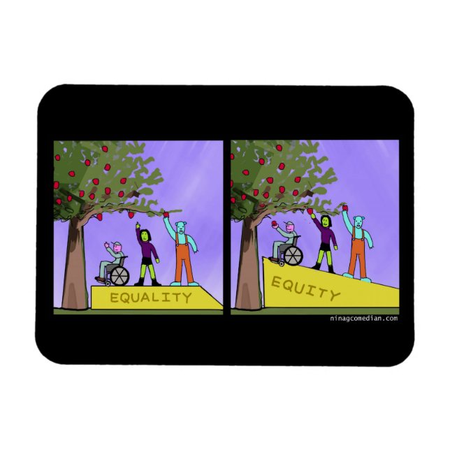 Imán Equidad vs Igualdad (Horizontal)