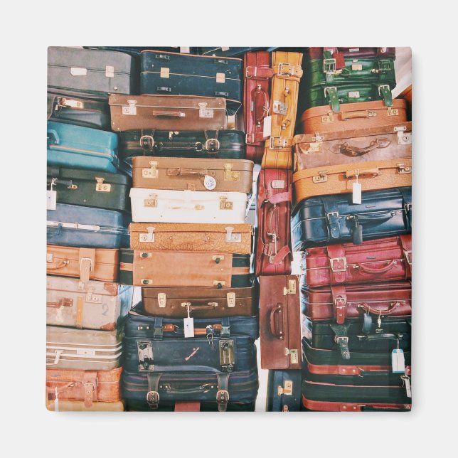 Imán Equipaje de equipaje de época (Frente)