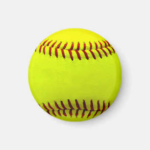 Imán Equipo amarillo Personalizable Softball