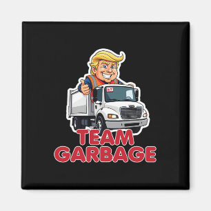 Imán Equipo Basura Donald Trump Elección 2025 Divertido