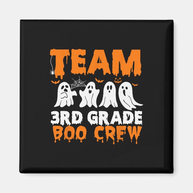 Imán Equipo de 3er grado Boo Crew Fantasma de Halloween (Frente)