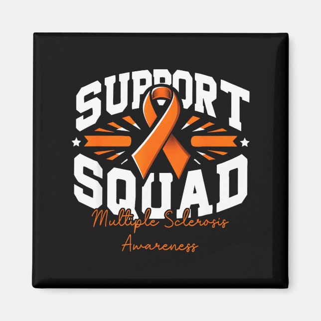 Imán Equipo de Apoyo Cinta Naranja Esclerosis Múltiple  (Frente)