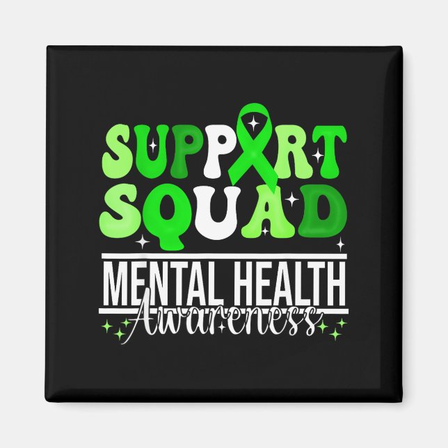 Imán Equipo de apoyo conciencia de salud mental unidad  (Frente)