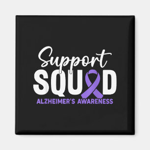 Imán Equipo de apoyo lazo morado concienciación alzheim