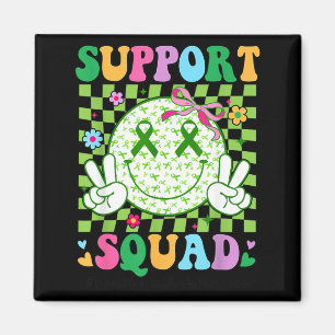 Imán Equipo de Apoyo Salud Mental Sonrisa Cara Verde
