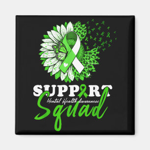 Imán Equipo de Apoyo Sunflower Hair Salud Mental