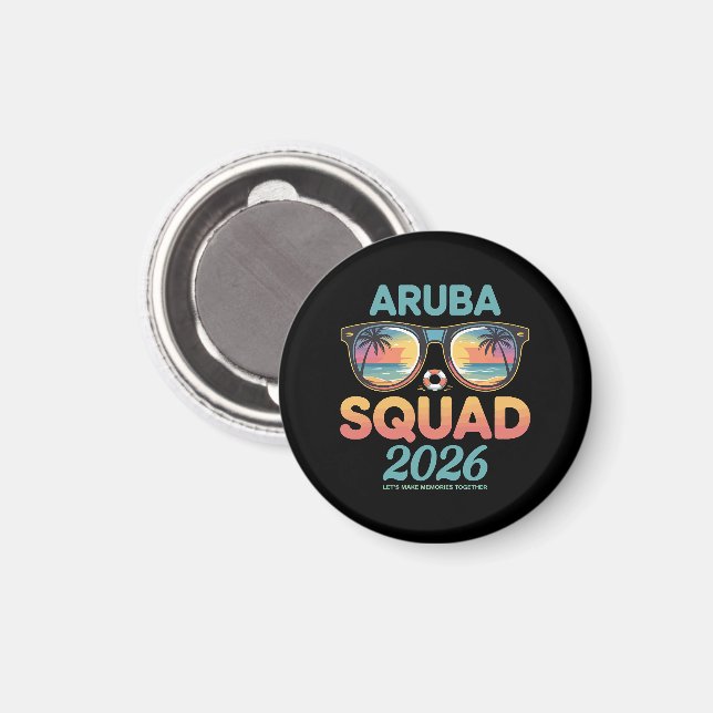 Imán Equipo de Aruba 2026 Retro (Anverso/Reverso)