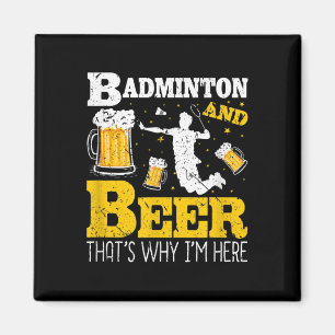 Imán Equipo de bádminton bebiendo cerveza de bádminton