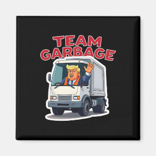 Imán Equipo de basura divertido Trump conduciendo un ca