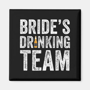 Imán Equipo de bebedores de novias divertido despedida