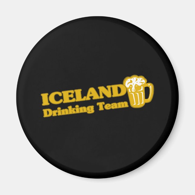 Imán Equipo de bebidas de Islandia (Frente)