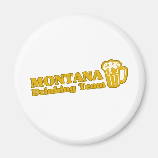 Imán Equipo de bebidas de Montana a camisetas (Frente)