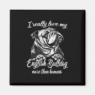 Imán Equipo de bulldog Amo Mi Bulldog Inglés