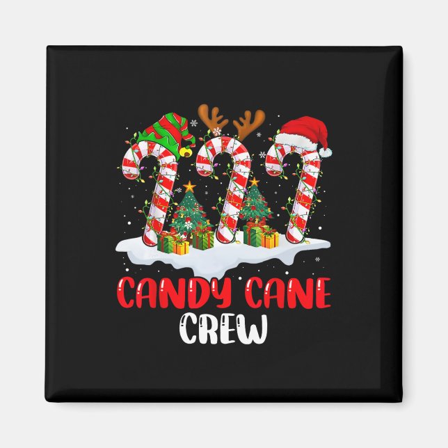 Imán Equipo de Caramelo de Navidad Divertido Familiar P (Frente)