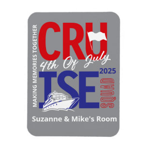 Imán Equipo de crucero del 4 de julio año personalizado
