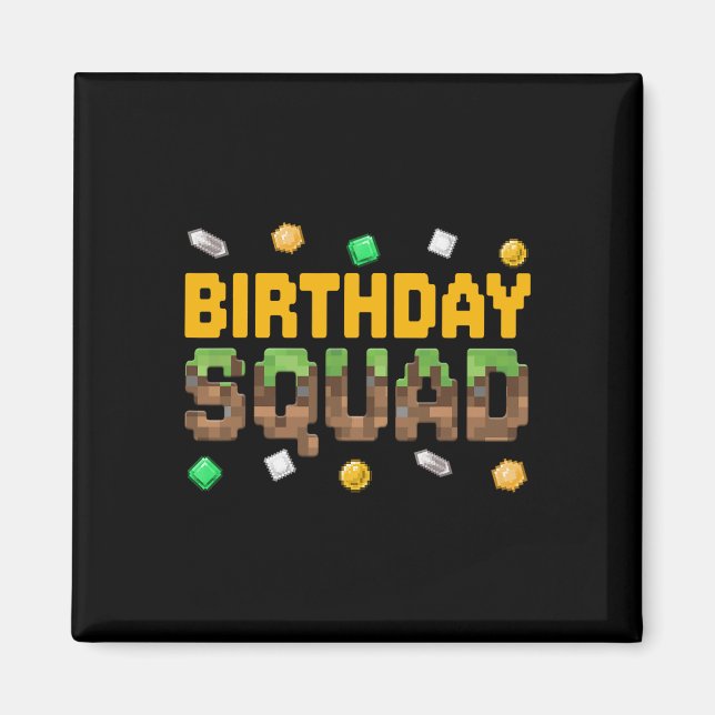 Imán Equipo de Cumpleaños Divertido Chico de Cumpleaños (Frente)