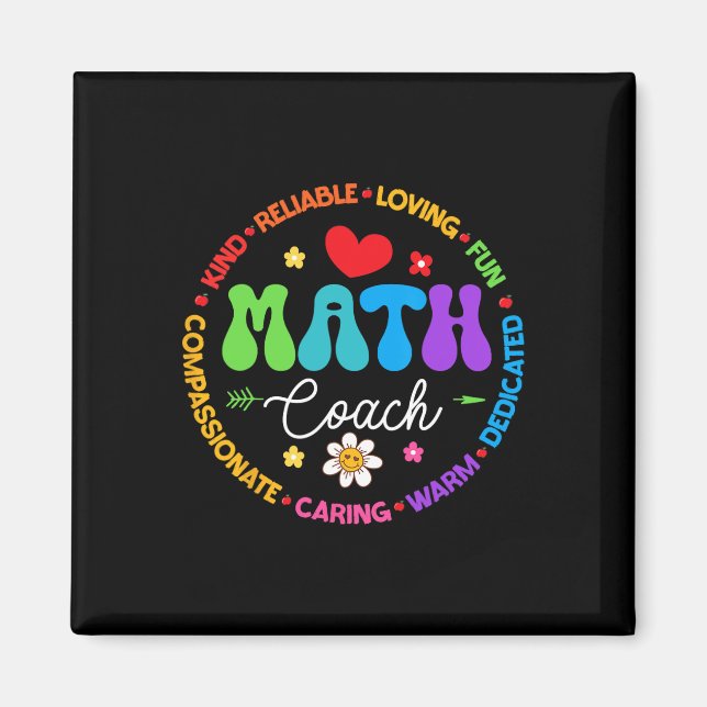 Imán Equipo de Entrenadores de Matemáticas Instrucciona (Frente)