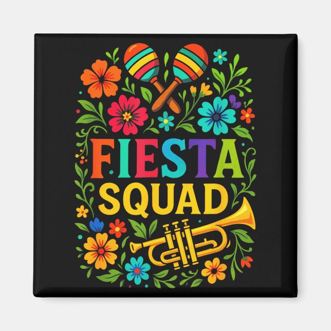 Imán Equipo de fiesta - cinco de mayo fiesta estilo mex (Frente)