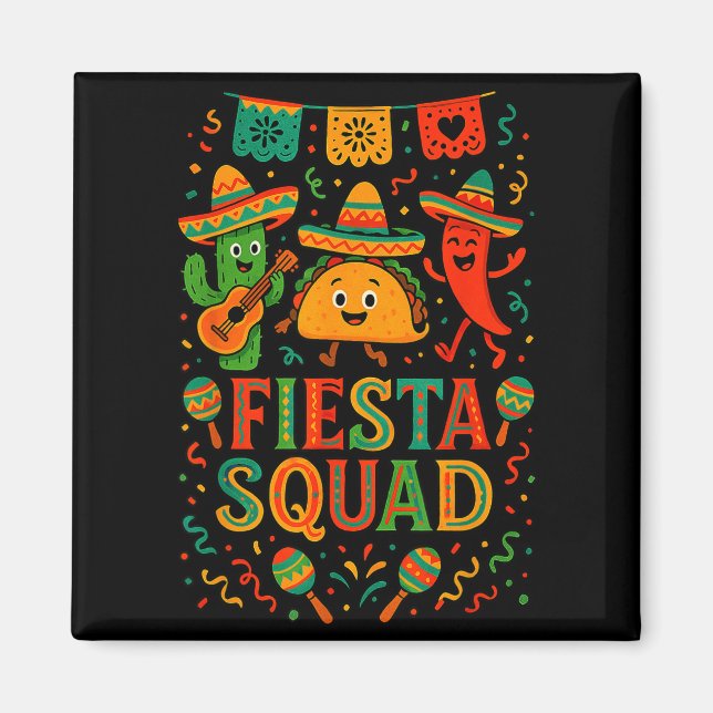 Imán Equipo de fiesta divertido cinco de mayo sombrero  (Frente)