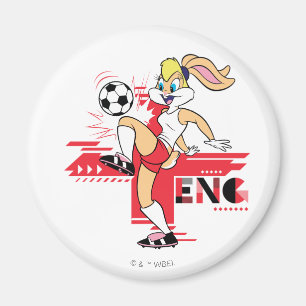 Imán Equipo de fútbol de Lola Bunny Inglaterra Gráfico