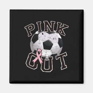 Imán Equipo de Fútbol Pink Out Mes de Concientización s
