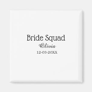 Imán Equipo de la novia agregar nombre despedida de sol