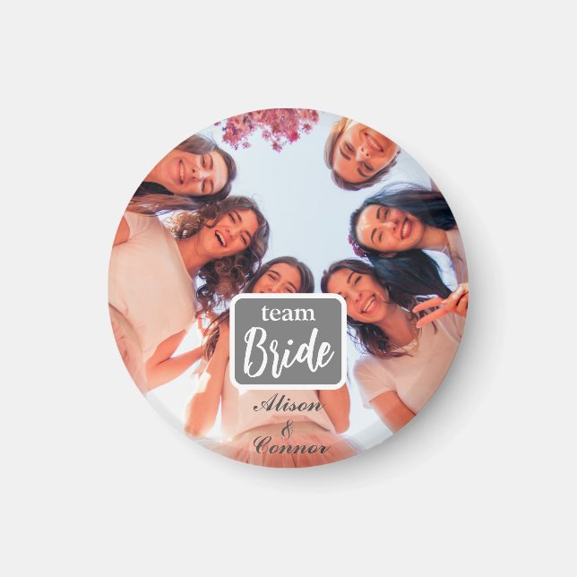 Imán Equipo de la Novia Despedida de Soltera (Frente)
