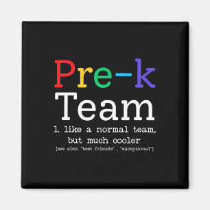 Imán Equipo de maestros de prek como un preescolar norm