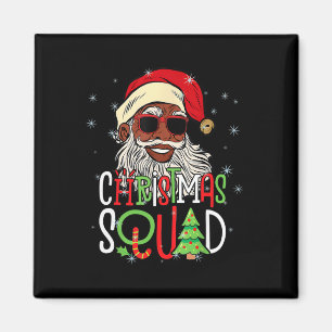 Imán Equipo de Navidad de Santa Claus Hombres Negros Af