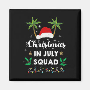 Imán Equipo de Navidad en Julio Divertido Santa Xmas Ve