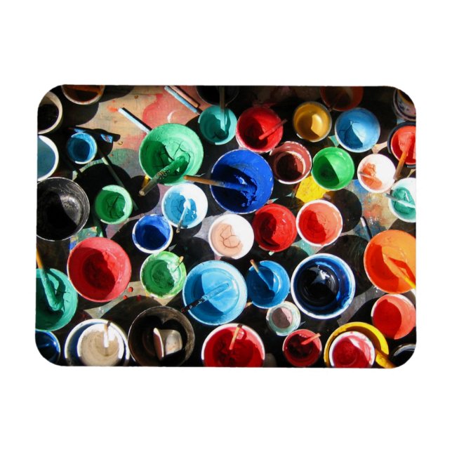 Imán Equipo de pintura tibetano (Horizontal)