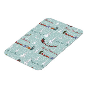 Imán equipo de renos de santa