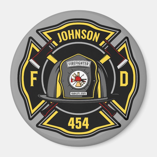 Imán Equipo de rescate del Departamento de Bomberos (Frente)