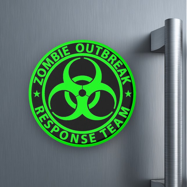 Imán Equipo de respuesta a brote de zombis verde neón (Subido por el creador)