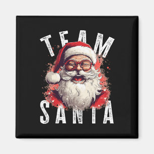 Imán Equipo de Santa Navidades Graciosos Navidad Santa