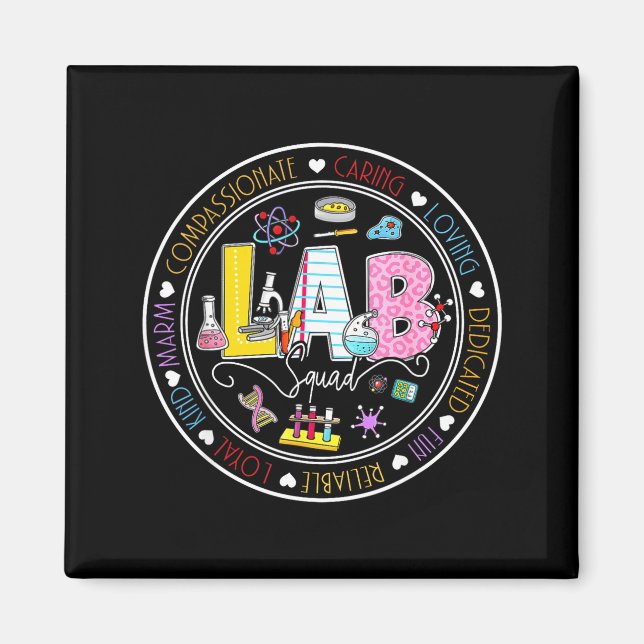 Imán Equipo de técnico de laboratorio médico del escuad (Frente)