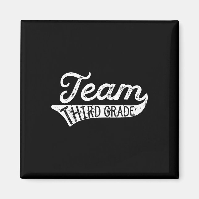 Imán Equipo de tercer grado - maestro estudiante regres (Frente)